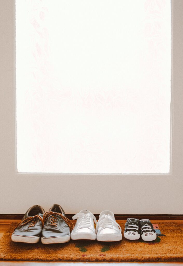Simple Tricks To Have Tidy Kids put shoes by the door